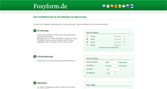 Desktop Screenshot of foxyform.de